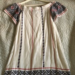Aqua white/blue/red summer mini dress. Barely worn